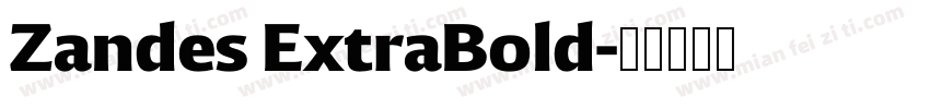 Zandes ExtraBold字体转换